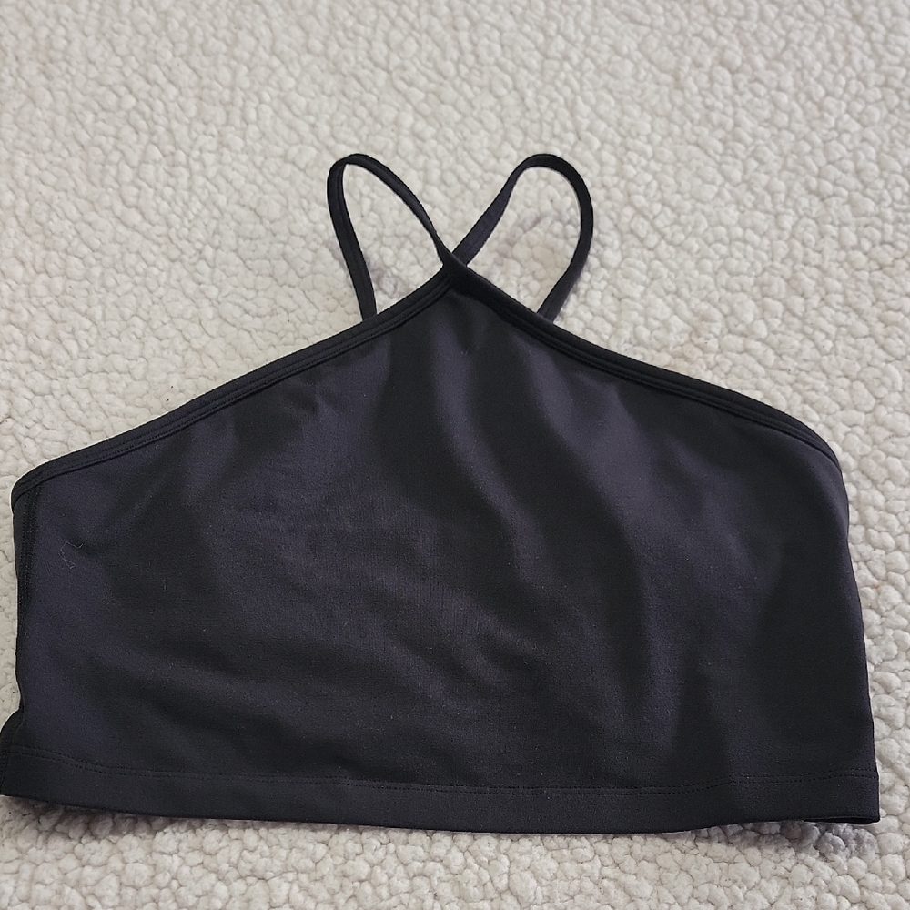 Aerie Black Halter Sport Top